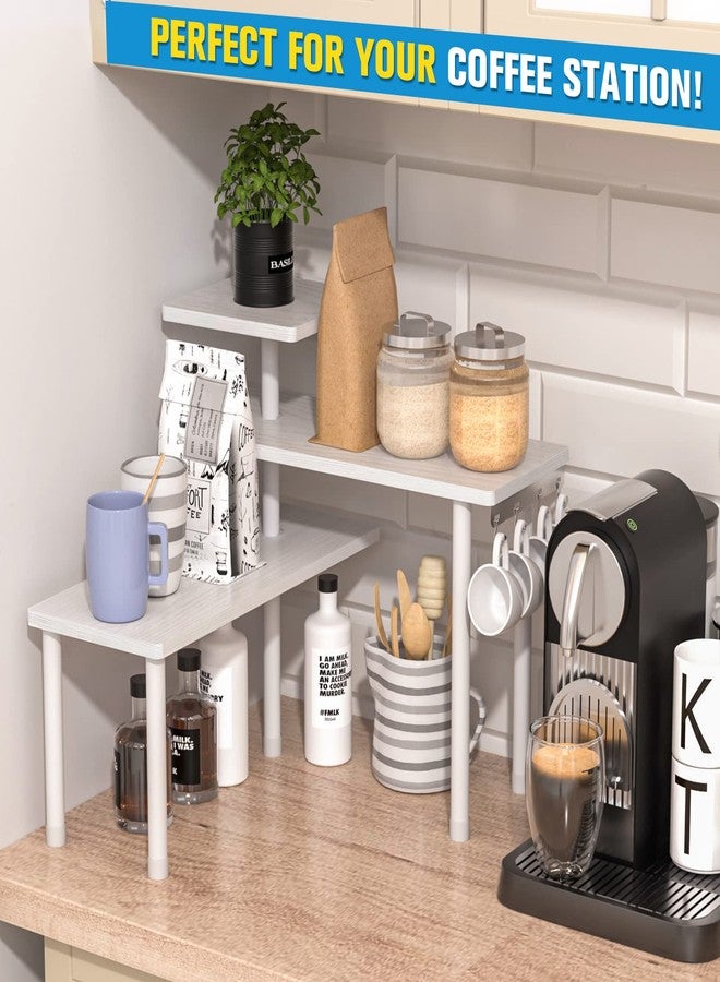 JayRex Bathroom Organizer Countertop Corner Shelf, 3 Tier Moveable Organizer for Make Up, Dresser Table, Desktop (White) - Image 5